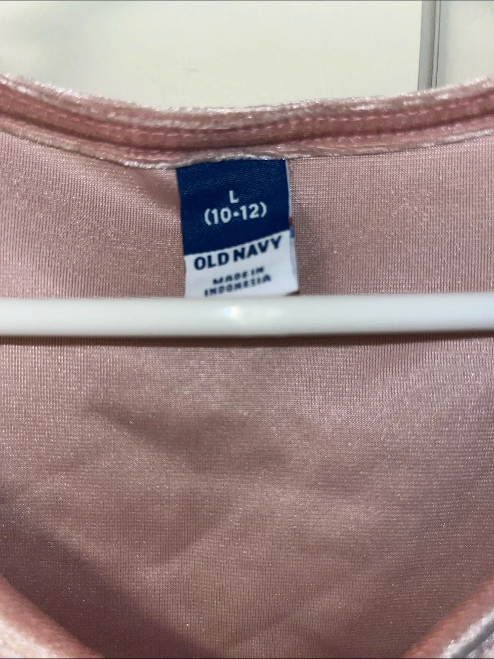 Old Navy Girls Velvet Long-Sleeve Dress in Rose Blush